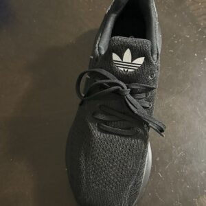 right shoe only women’s adidas black athletic sneakers mesh upper lace up