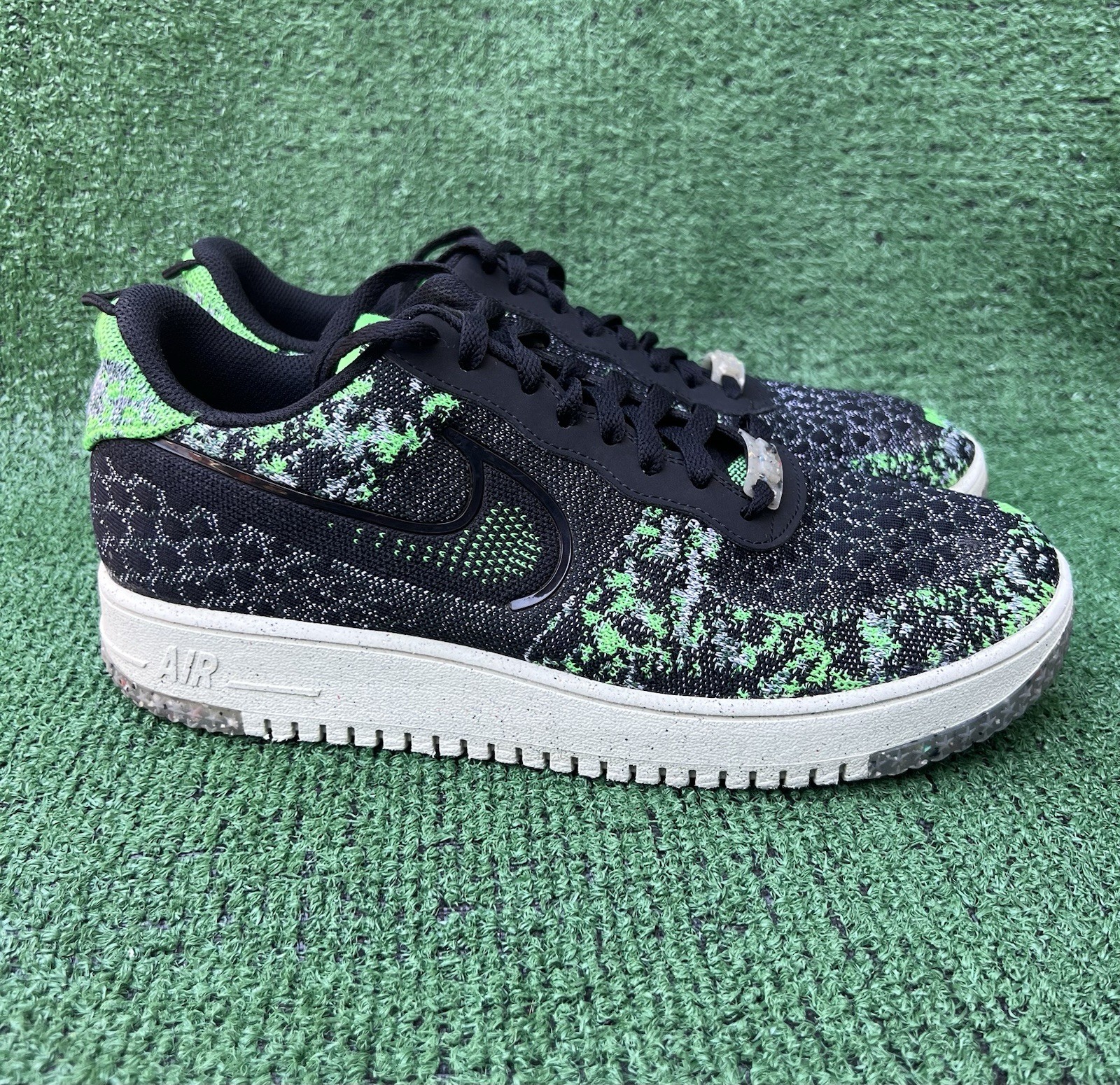 nike air force 1 low crater flyknit black volt men’s size 12 dm0590 002 used nike air force 1 low crater flyknit black volt men’s size 12 dm0590 002 used