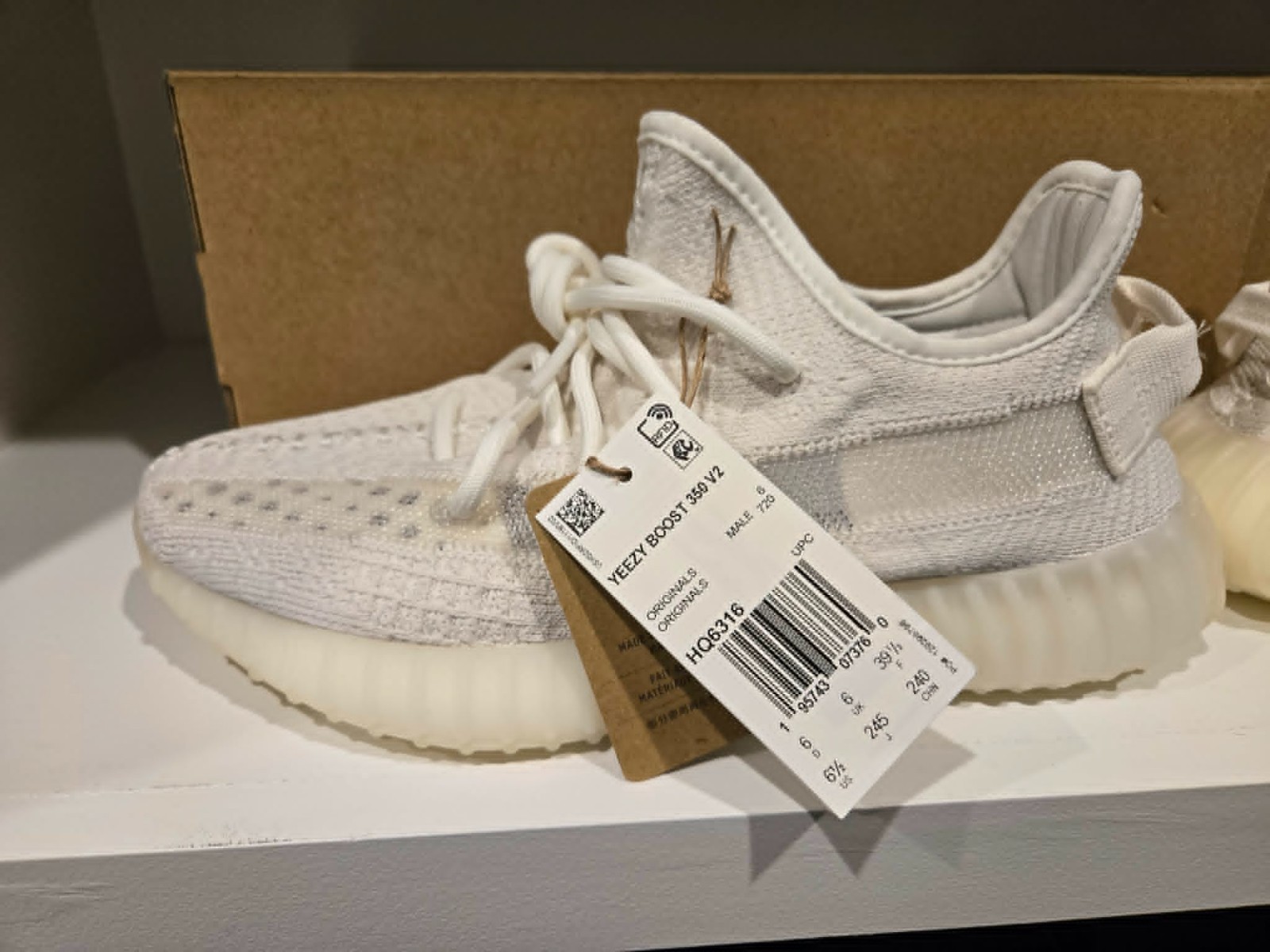 adidas yeezy boost 350 v2 all bone white men sz 6.5 hq6316 new adidas yeezy boost 350 v2 all bone white men sz 6.5 hq6316 new