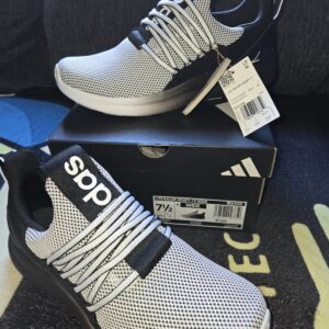 adidas lite racer adapt 7.0 wide slip on mesh sneakers black white size 7.5