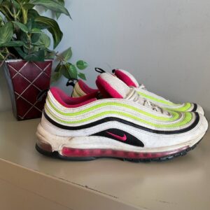 nike air max 97 athletic shoes volt neon glow rush pink c19871 100 mens 10.5