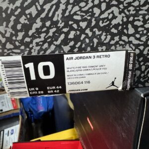 jordan air jordan 3 retro hall of fame white/fire red 136064 116