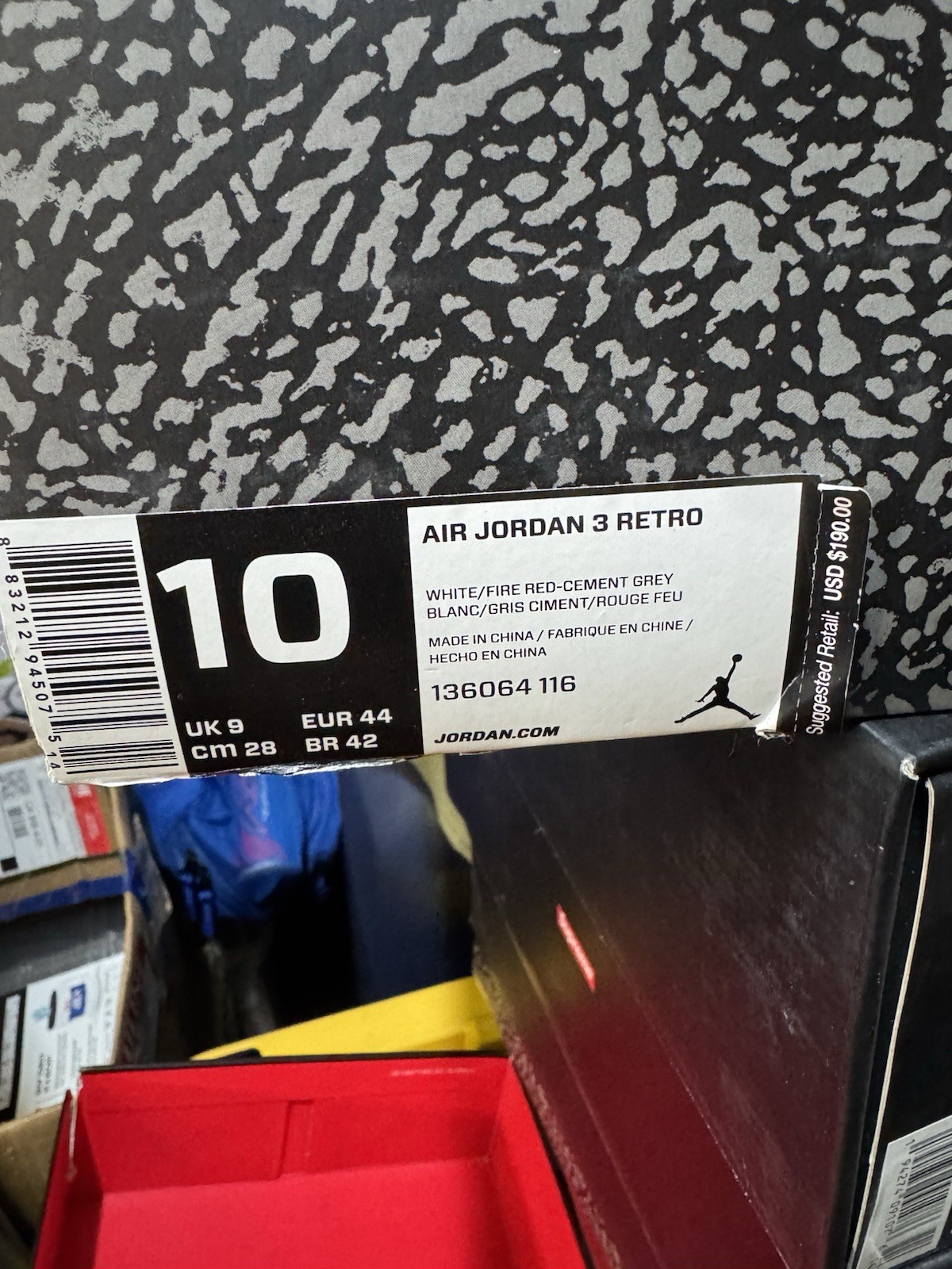 jordan air jordan 3 retro hall of fame white/fire red 136064 116 jordan air jordan 3 retro hall of fame white/fire red 136064 116