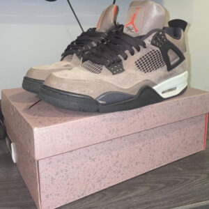 jordan air jordan 4 retro taupe haze suede low top sneaker size 10.5