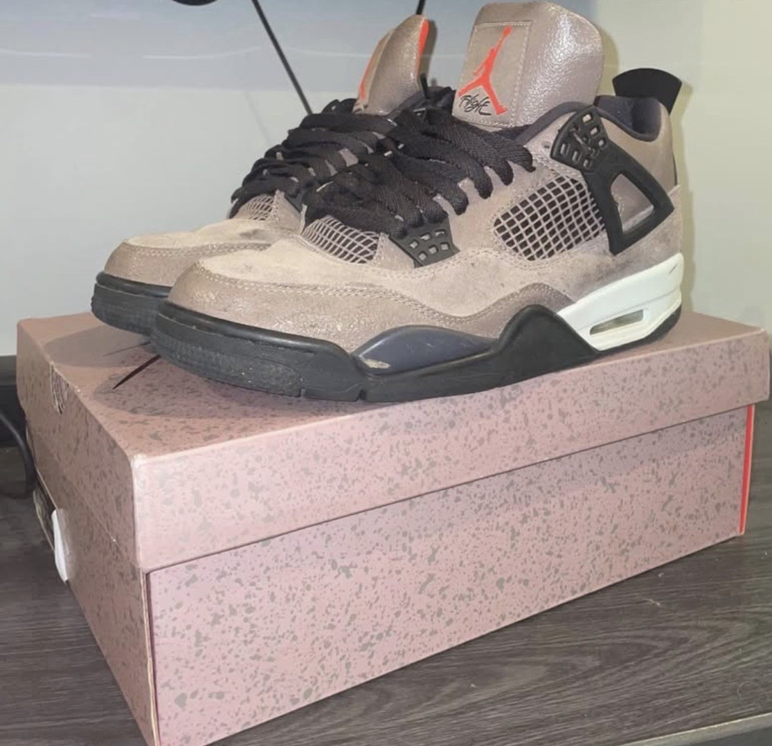 jordan air jordan 4 retro taupe haze suede low top sneaker size 10.5 jordan air jordan 4 retro taupe haze suede low top sneaker size 10.5