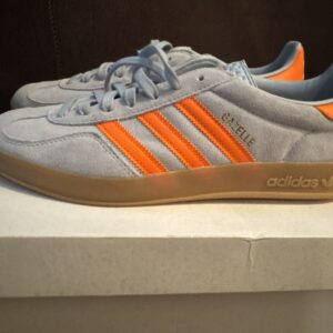 size 11.5 adidas gazelle indoor wonder blue orange