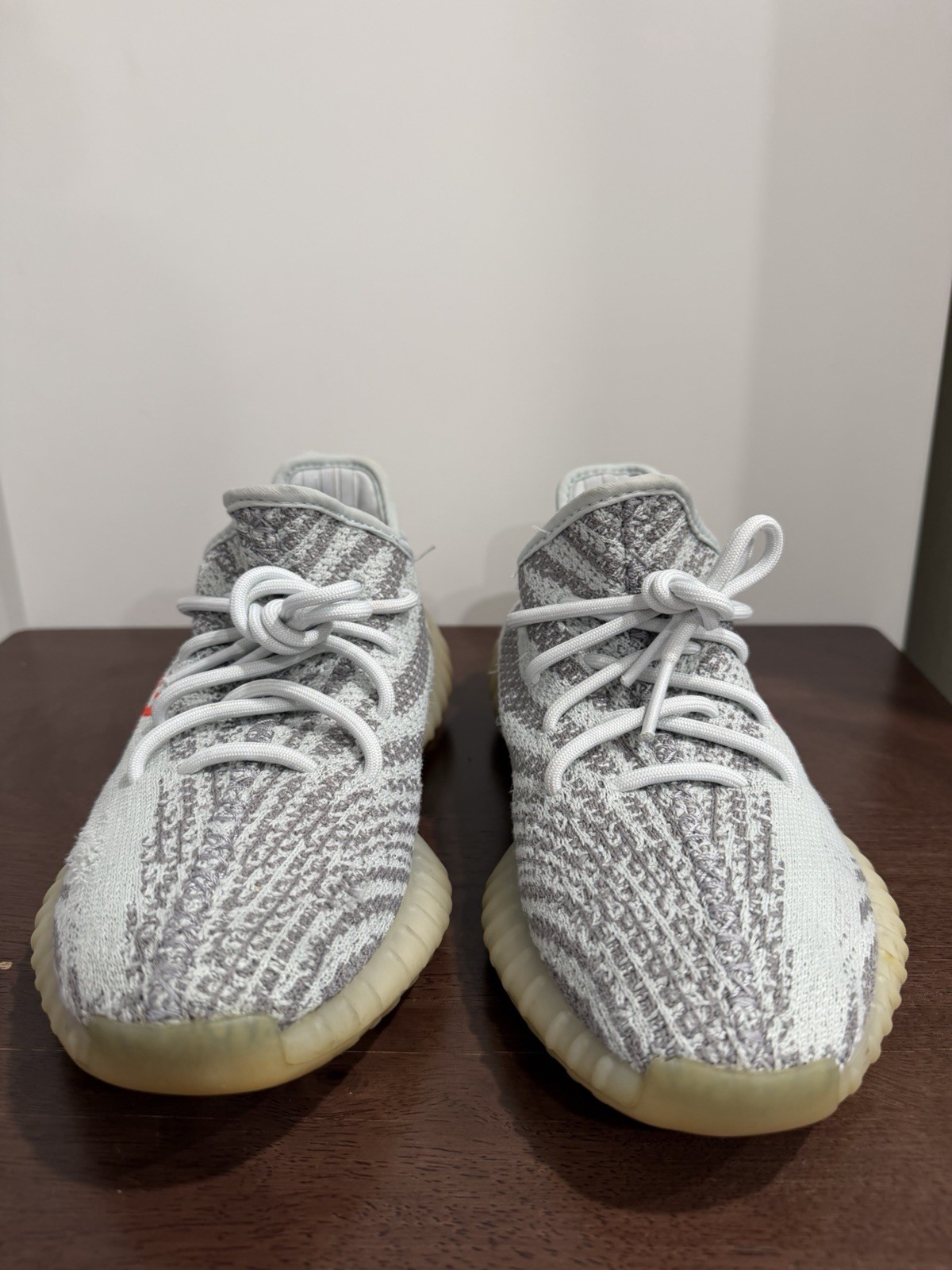 adidas yeezy boost 350 v2 blue tint primeknit lace up striped sneakers adidas yeezy boost 350 v2 blue tint primeknit lace up striped sneakers