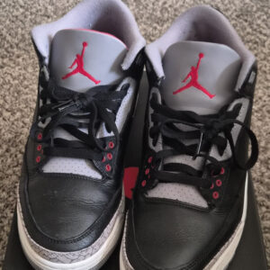 jordan air jordan 3 retro og 2024 black fire red cement grey dn3707 010 men's