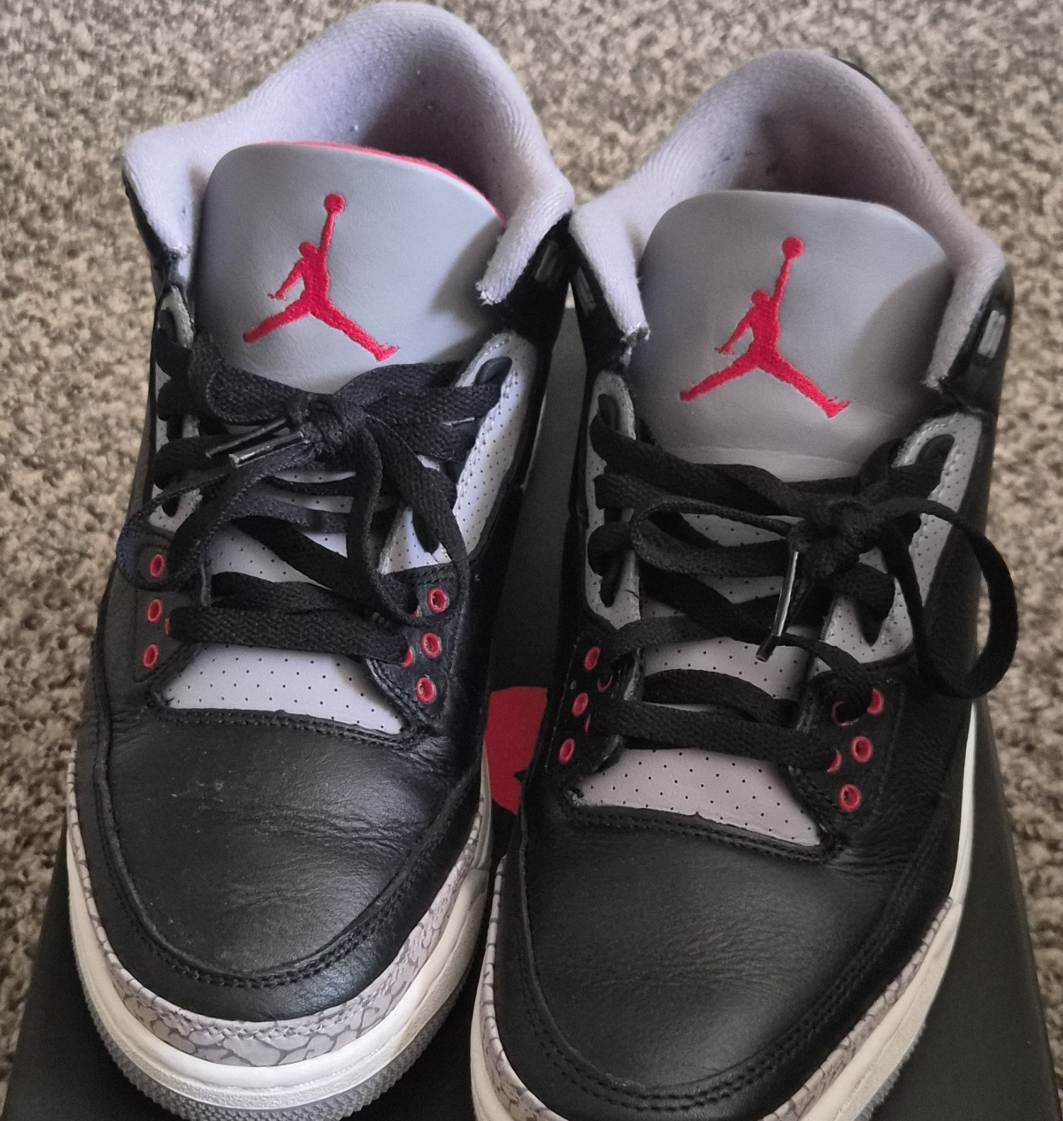 jordan air jordan 3 retro og 2024 black fire red cement grey dn3707 010 men's jordan air jordan 3 retro og 2024 black fire red cement grey dn3707 010 men's