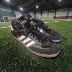 mens adidas classic samba sz 9.5 low top black white gum indoor soccer no box