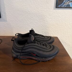size 11 nike air max 97 black/red custom