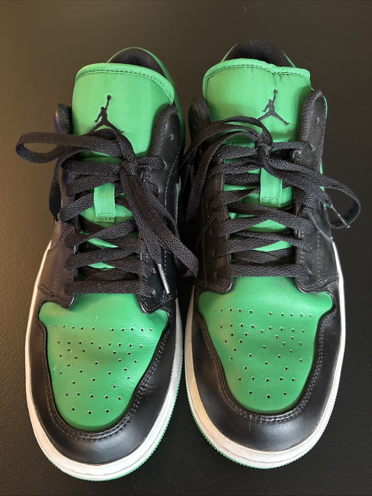 size 10 nike air jordan 1 low alternate bred toe green and black size 10 nike air jordan 1 low alternate bred toe green and black