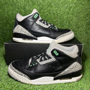 size 12 air jordan 3 retro green glow