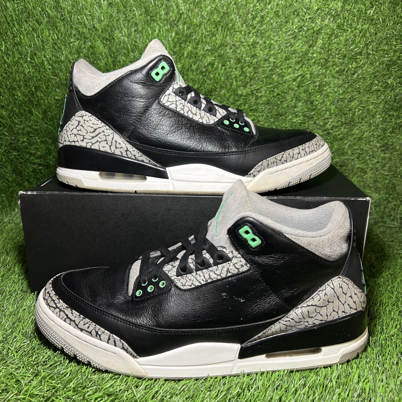 size 12 air jordan 3 retro green glow size 12 air jordan 3 retro green glow