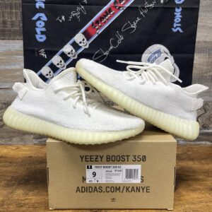 size 9 adidas yeezy boost 350 v2 low cream white / triple white