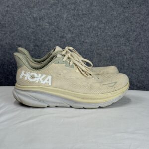 hoka clifton 9 mens running shoes 10d oat milk pale mauve 1127895 okb low top