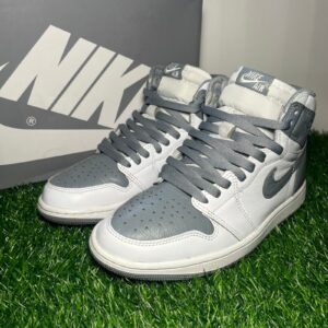 nike air jordan 1 retro high og 'stealth' gray/white (555088 037) men us 8