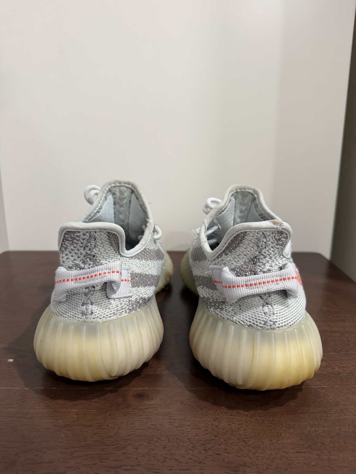 adidas yeezy boost 350 v2 blue tint primeknit lace up striped sneakers adidas yeezy boost 350 v2 blue tint primeknit lace up striped sneakers