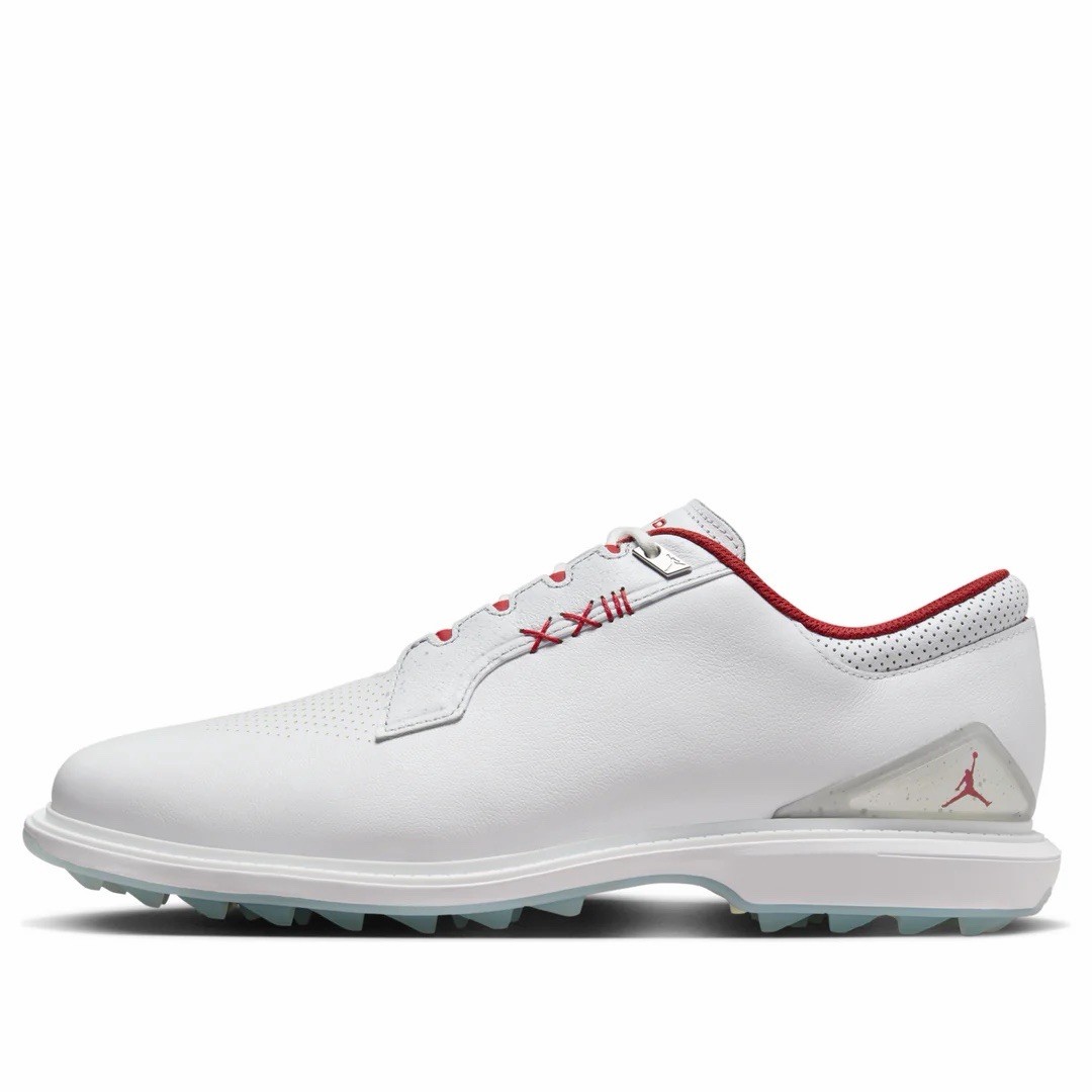 nike air jordan adg 5 golf cleats wide white silver red men's size 12 fq7874 101 nike air jordan adg 5 golf cleats wide white silver red men's size 12 fq7874 101