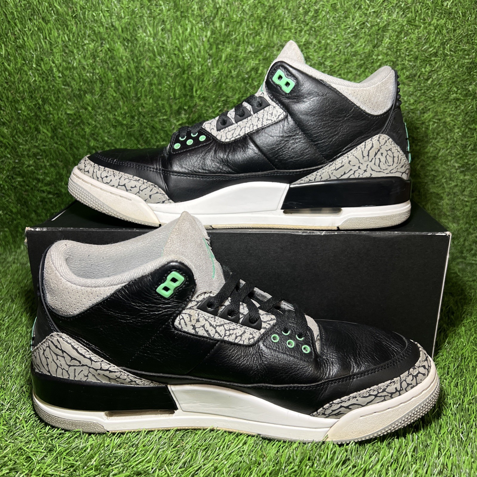 size 12 air jordan 3 retro green glow size 12 air jordan 3 retro green glow