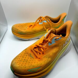 hoka one one clifton 9 1127895 srsh mens 11 d sneaker solar flare running shoes