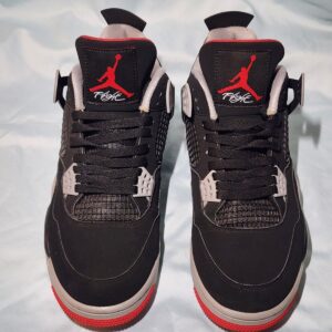 air jordan 4 retro black/fire red cement grey, summit white, 308497 060 sz 10.5