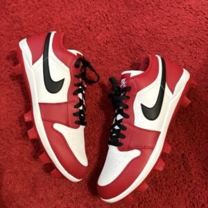 nike air jordan 1 retro mcs low 'chicago' baseball cleats cj8524 611 sz 12 new