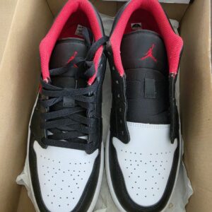 nib nike air jordan 1 low white toe black gym red 553558 063 men's size 11