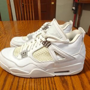mens nike air jordan 4 retro pure money basketball shoe sz. 11