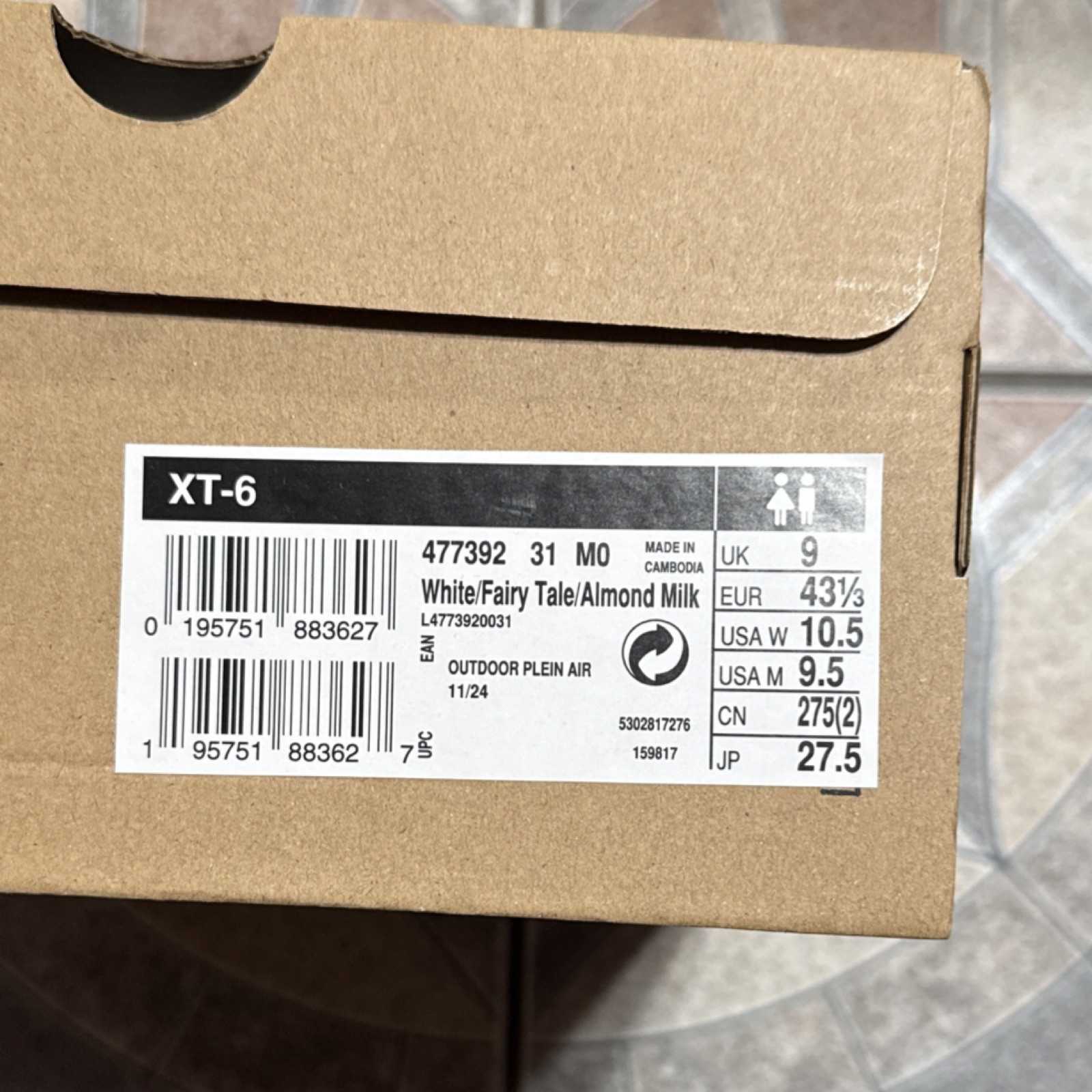 salomon xt 6 white fairy tale almond milk men's sneakers 477392 salomon xt 6 white fairy tale almond milk men's sneakers 477392