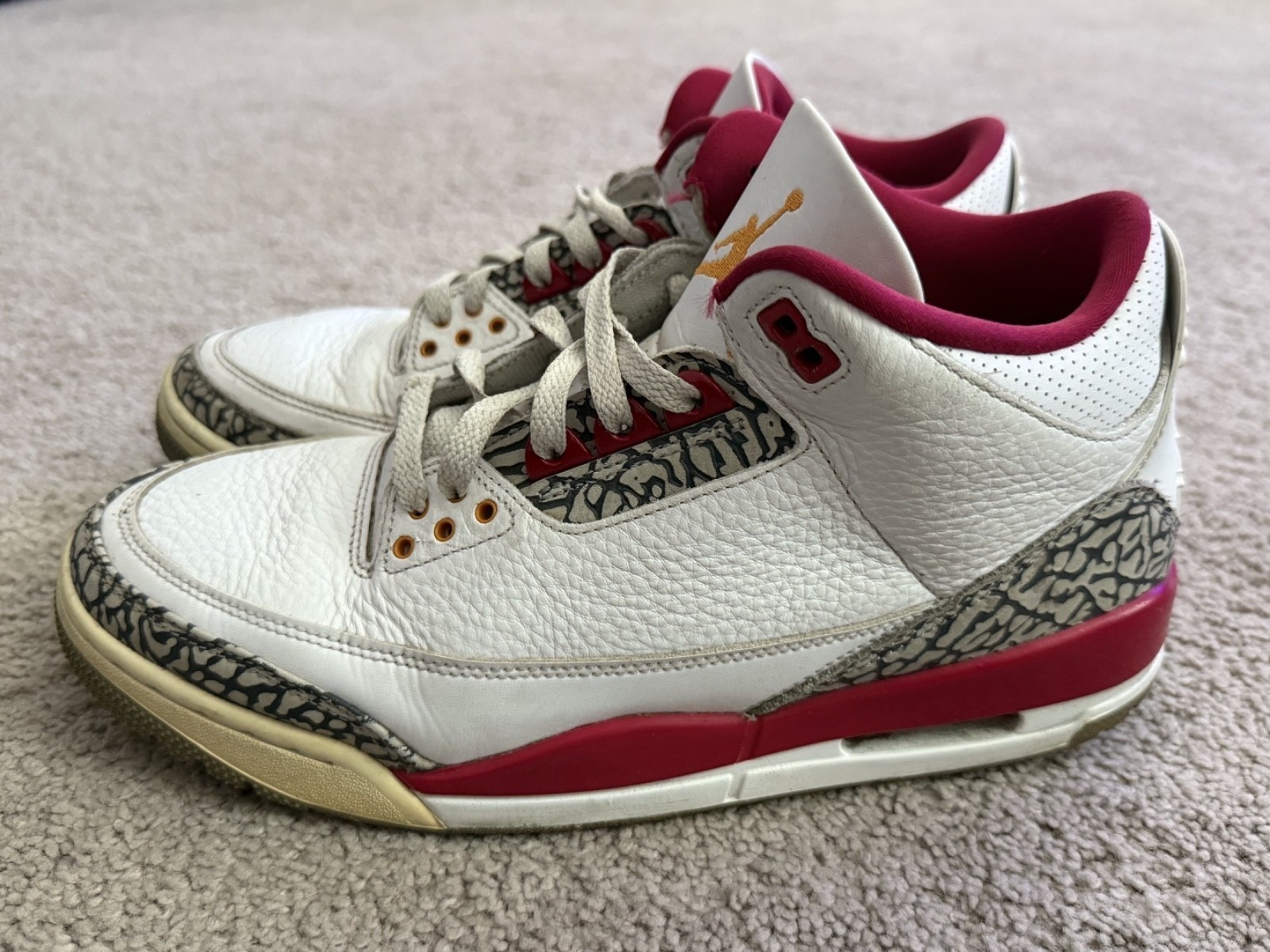 nike air jordan 3 retro men's 10.5 cardinal red sneakers ct8532 126 shoes nike air jordan 3 retro men's 10.5 cardinal red sneakers ct8532 126 shoes