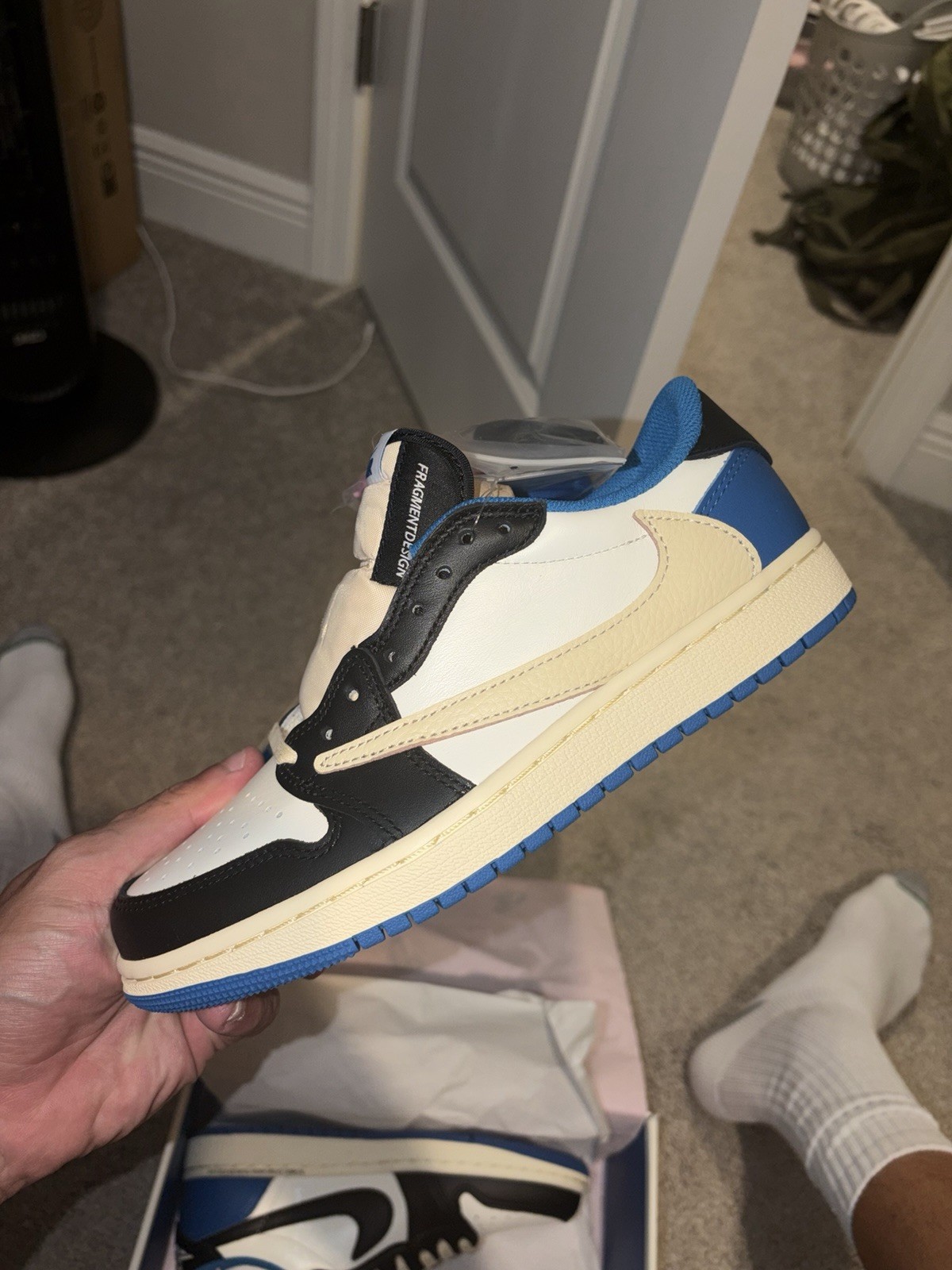 jordan air jordan 1 low og sp fragment x travis scott white black blue dm7866 1… jordan air jordan 1 low og sp fragment x travis scott white black blue dm7866 1…