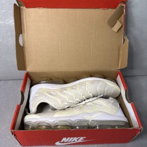 nike air vapormax plus men's sz11 triple white platinum running shoes 924453 100