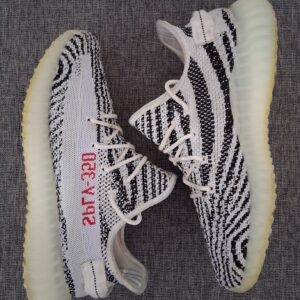 adidas yeezy boost 350 v2 zebra shoes white black mens size 10 cp9654