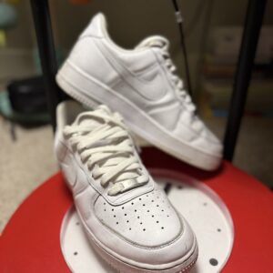 nike air force 1 card wallet men's white/white/white a25 size 8