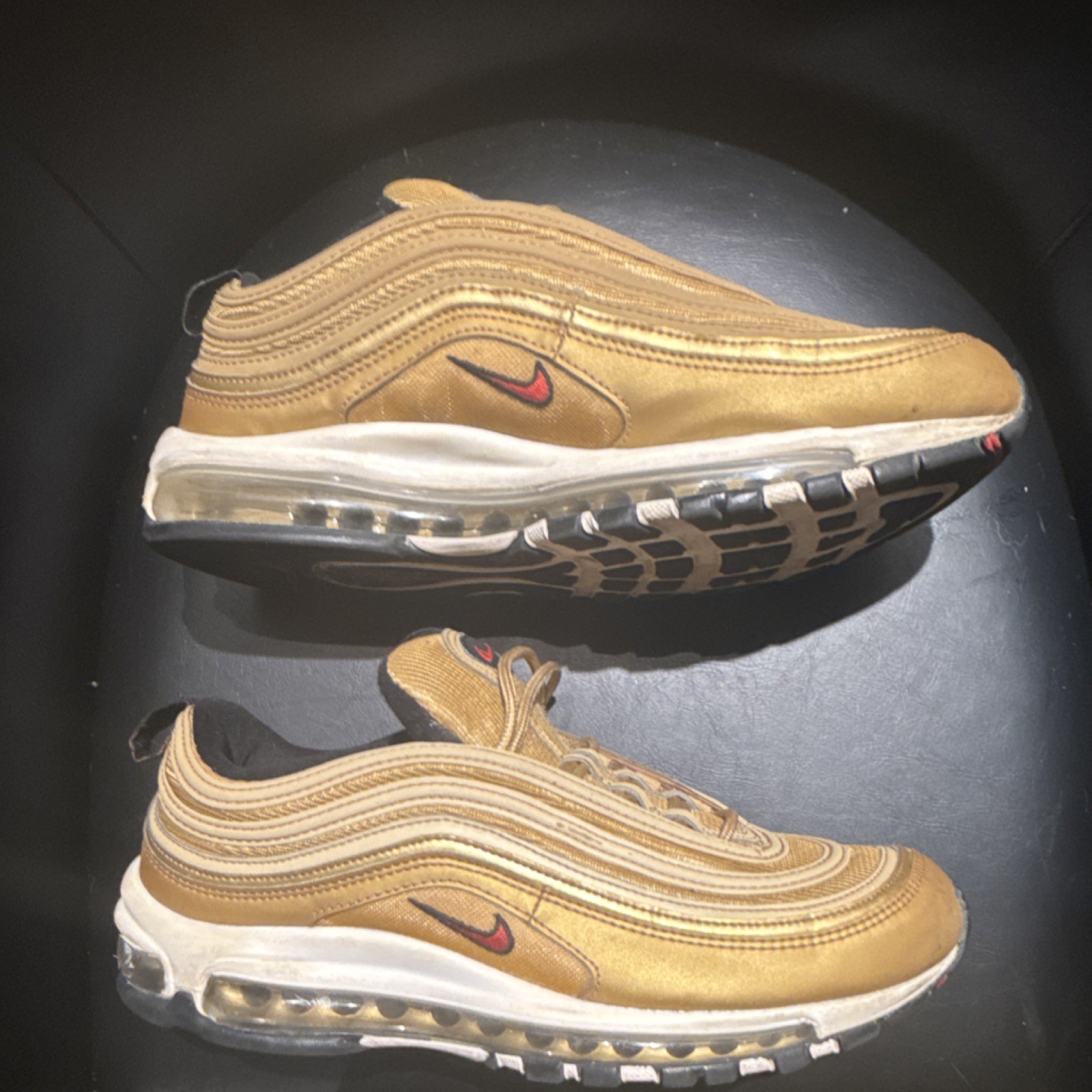 nike air max 97 og 2023 metallic gold low top lace up leather sneakers men nike air max 97 og 2023 metallic gold low top lace up leather sneakers men