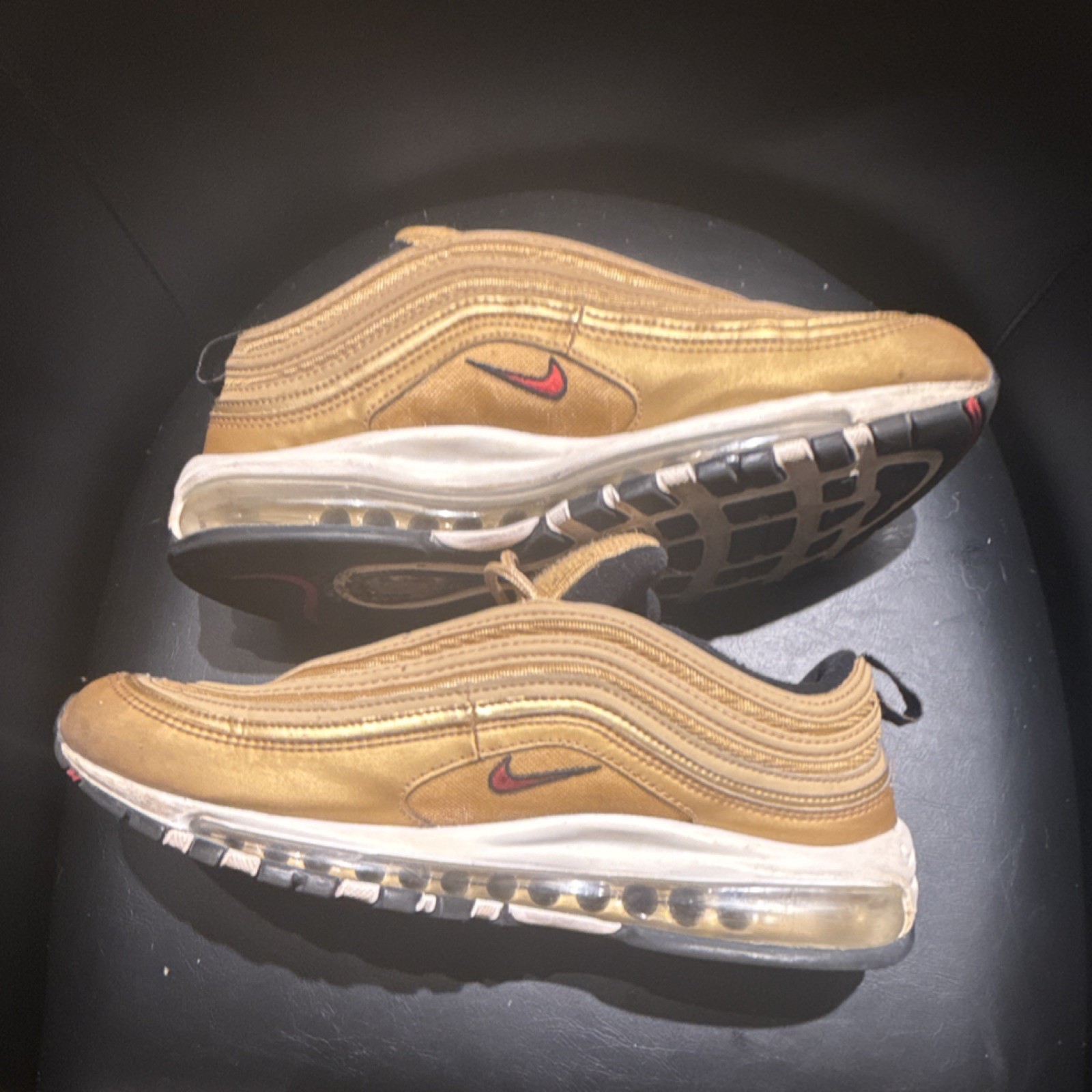 nike air max 97 og 2023 metallic gold low top lace up leather sneakers men nike air max 97 og 2023 metallic gold low top lace up leather sneakers men
