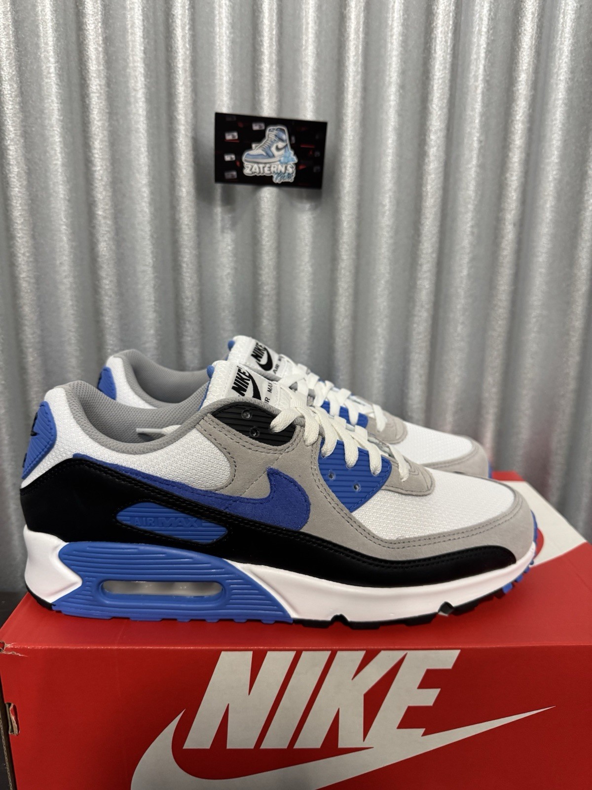 nike air max 90 white blue crystal size 12 men's brand new dm0029 122 nike air max 90 white blue crystal size 12 men's brand new dm0029 122