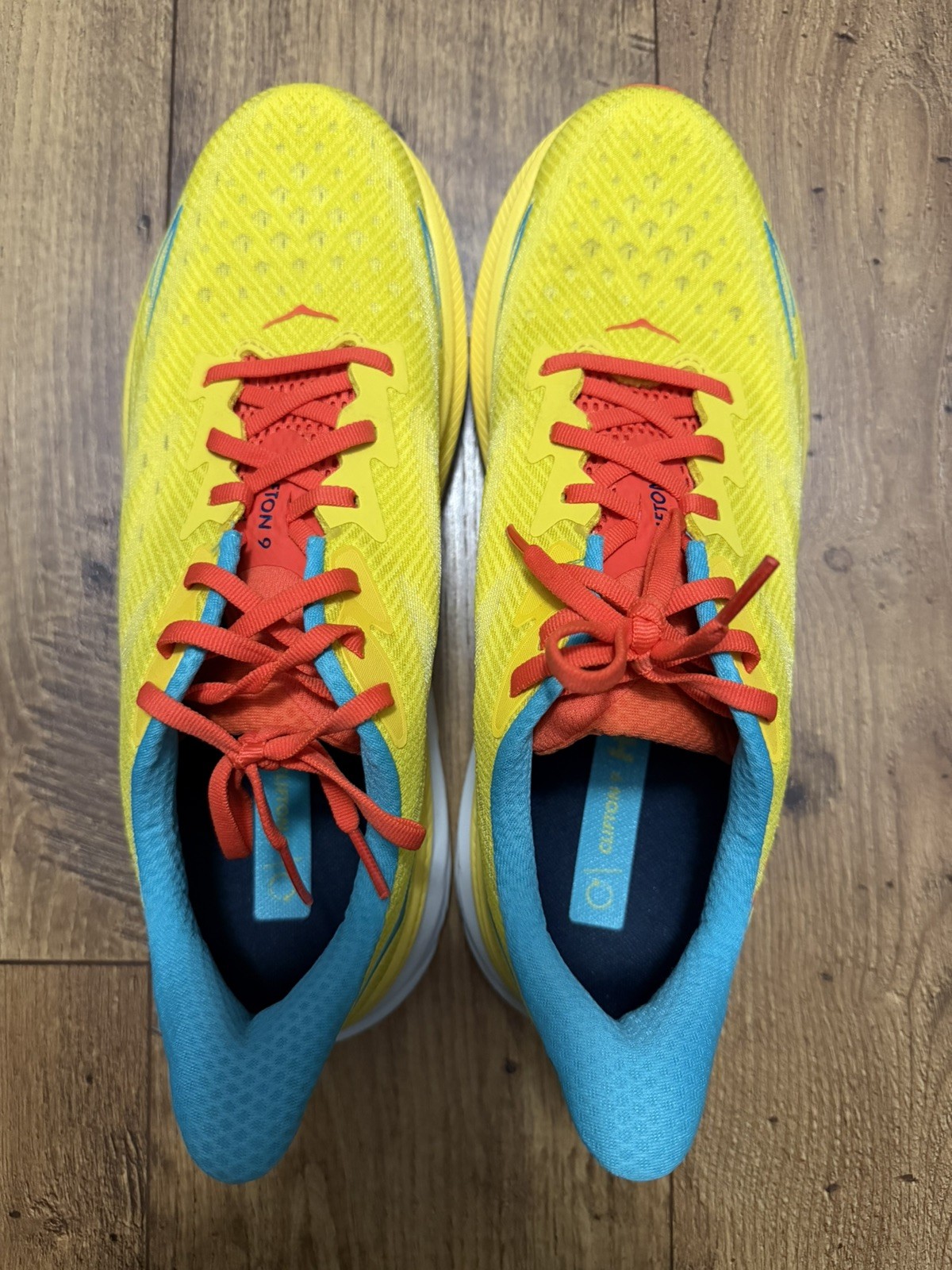 hoka clifton 9 mens yellow orange teal running shoes sneakers 11d 1127895 pfmz hoka clifton 9 mens yellow orange teal running shoes sneakers 11d 1127895 pfmz