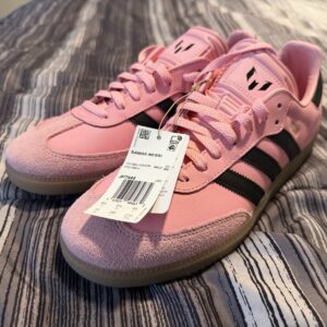 adidas lionel messi x samba light pink black jp7844 men's 10