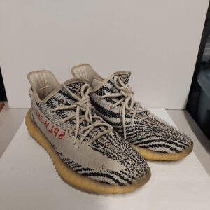 size 12 adidas yeezy boost 350 v2 low zebra (used)