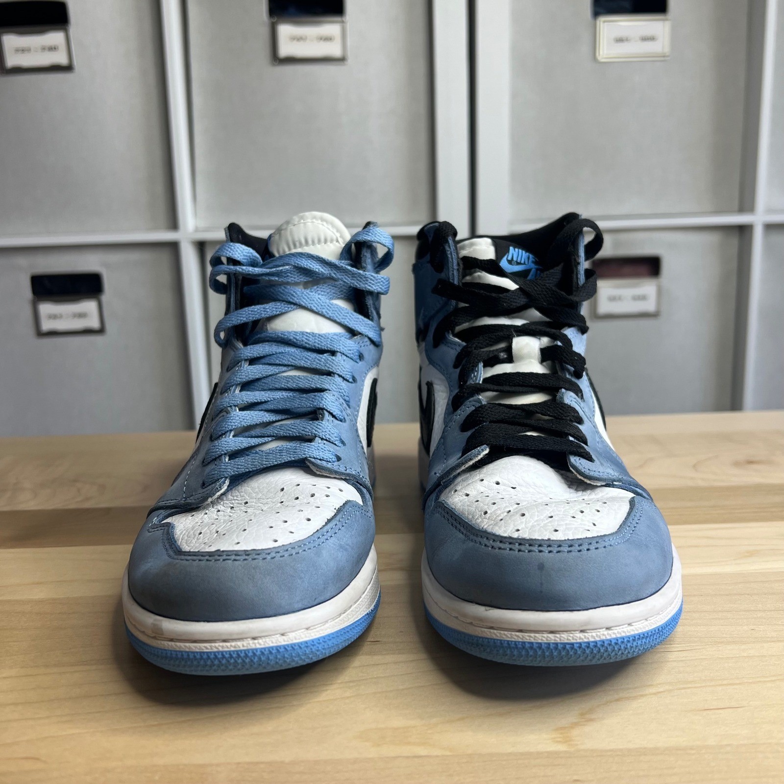 nike air jordan 1 high og university blue black white men sz 8 555088 134 nike air jordan 1 high og university blue black white men sz 8 555088 134