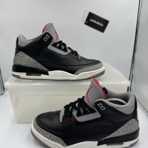 size 8.5 air jordan 3 retro og 2024 black cement authentic !