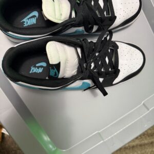 men nike dunk low black/teal/white