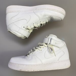 nike air force 1 ’07 mid triple white men’s size 11 sneakers