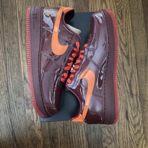 nike air force 1 patent leather dark team red safety orange