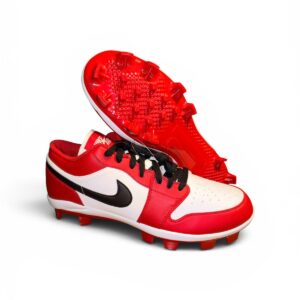 nike air jordan 1 retro mcs low 'chicago' baseball cleats cj8524 611 size 12