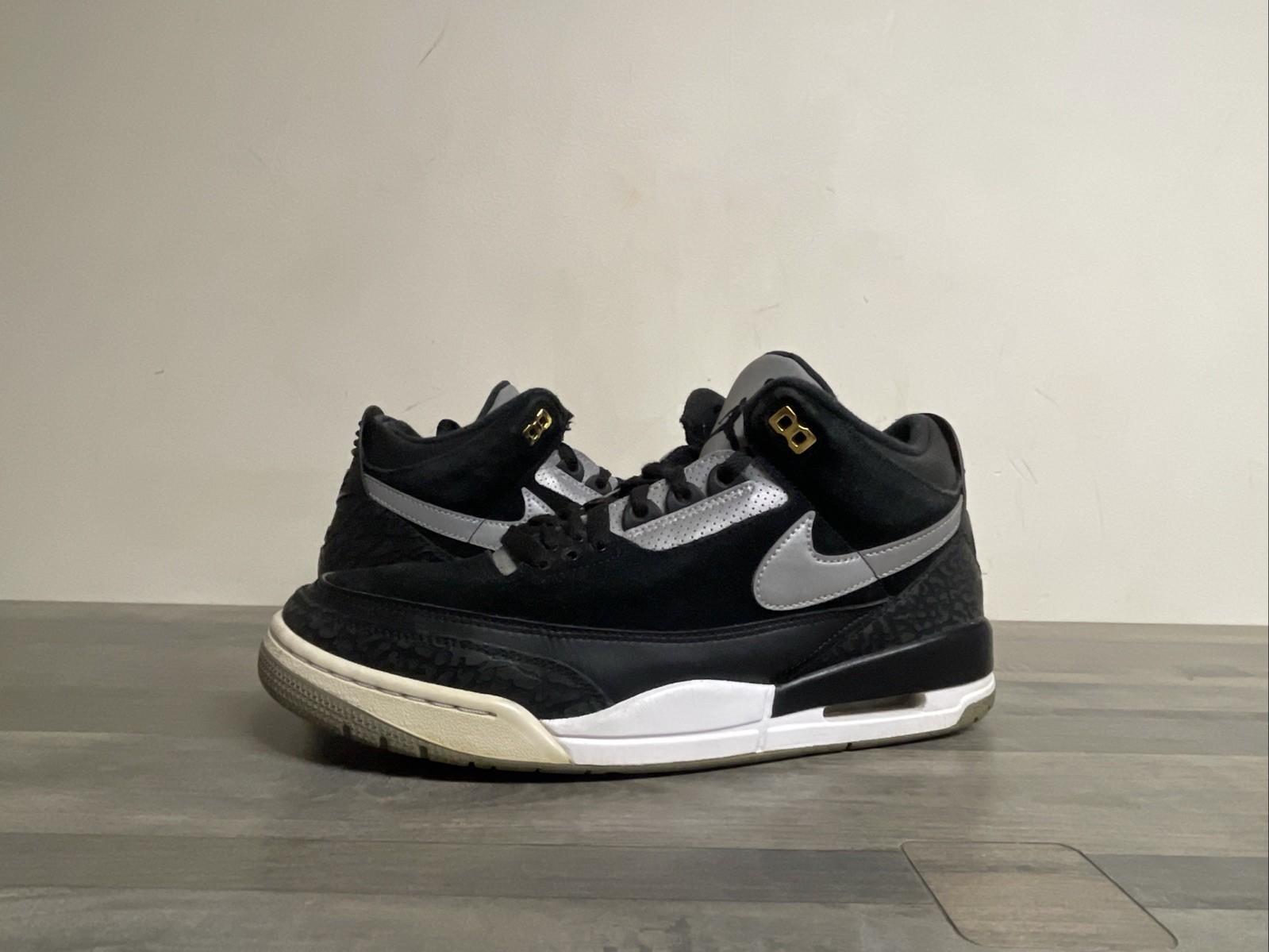 nike air jordan 3 retro tinker black cement sneakers ck4348 007 men's size 11 nike air jordan 3 retro tinker black cement sneakers ck4348 007 men's size 11