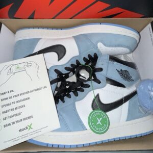 air jordan 1 university blue unc retro high og size 11 mens sneakers 555088 134