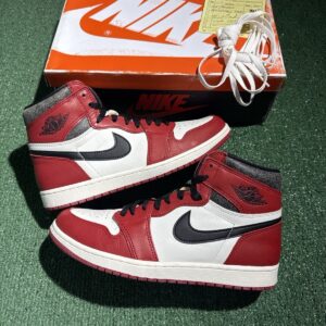 jordan 1 retro high og chicago lost & found 2022 dz5485 612 high top leather red